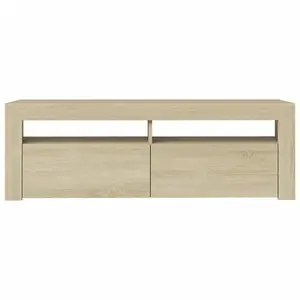 vidaXL TV Cabinet with LED Lights Sonoma Oak 120x35x40 cm