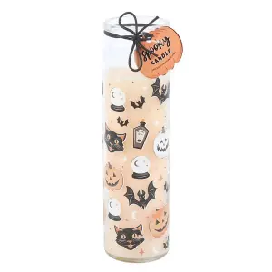 Something Different Spiced Pumpkin Halloween Tube Candle Light Orange (One Size)