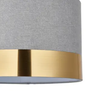 Amara Brushed Grey Lamp shade (D)30cm