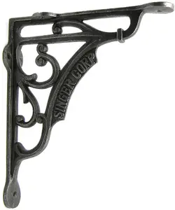 7X7.5 Shelf Brackets Singer Corp Antique Cast Iron - Pair