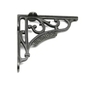 Oakcrafts - Pair of Antique Cast Iron 'GWR 1833' Shelf Brackets - 150mm x 150mm