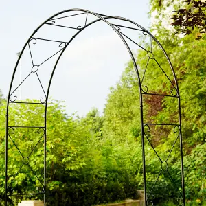 Metal Decorative Cross Garden Arch Rose Climbing Plants Archway Path