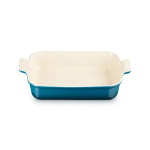 Le Creuset Stoneware Heritage Rectangular Dish Deep Teal / 32cm