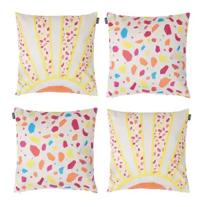 Veeva Sun and Terazzo Soleil Set of 4 Outdoor Cushion