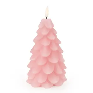 Candlelight Christmas tree Medium Pink LED Candle