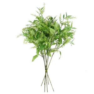 Pack of 6 x 85cm Artificial Green Foliage Spray