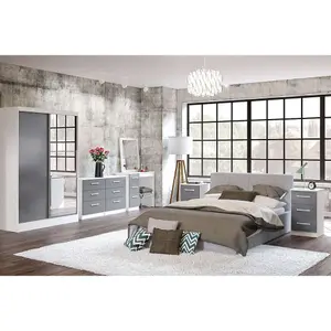 Birlea Lynx 6 Drawer Chest White & Grey