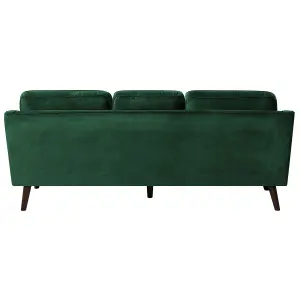 3 Seater Velvet Sofa Green LOKKA