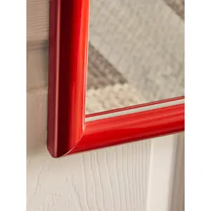 Overdoor Full Length Mirror Red