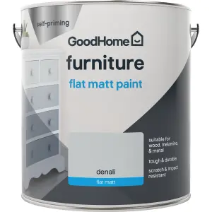 GoodHome Renovation Denali Flat matt Multi-room Furniture paint, 2L