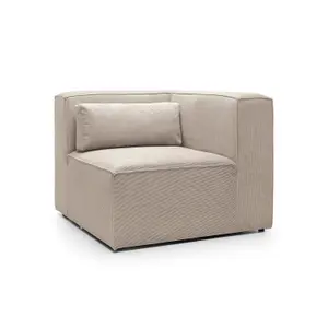 Doris Corner Unit Module in Beige Cord Chenille