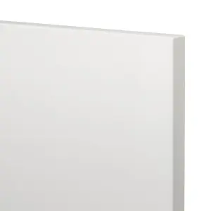 GoodHome Alisma High gloss white Slab 70:30 Larder/fridge Cabinet door (W)600mm (H)1287mm (T)18mm