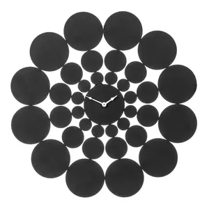 Interiors by Premier Black Discs Design Wall Clock