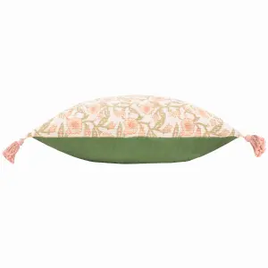 Paoletti Delphine Floral Tasselled  Polyester Filled Cushion