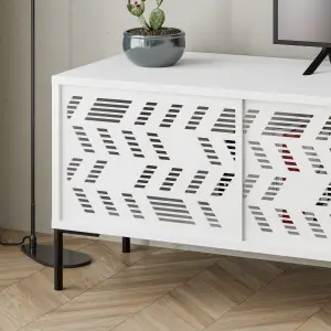 Decortie Dionysos Modern TV Unit Multimedia Centre with Storage TV Cabinet White 170cm