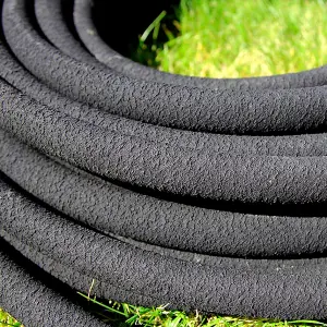 Soaker Hose, Porous Pipe, 100 m / 328 ft Long, REACH Compliant, Water Saving up to 70% + 100 Ground Pegs