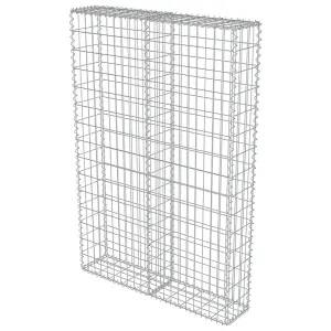 Berkfield Gabion Wall with Covers Galvanised Steel 100x20x150 cm