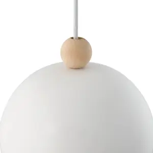 Nordlux Gaston Indoor Dining Living Kitchen Hallway Pendant In White (Diam) 20cm