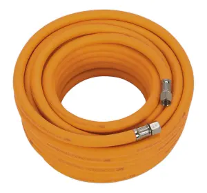 Sealey Air Hose 15m x 8mm Hybrid High-Visibility with 1/4"BSP Unions