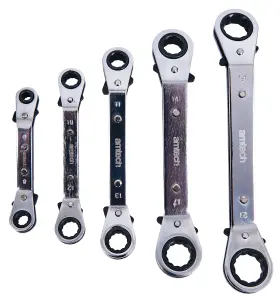 Amtech K1525 Offset Ring Ratchet Spanner Set (5 Pieces)