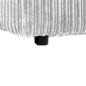 Luxor Jumbo Cord 3 + 2 Fabric Sofa Suite - Fullback Silver