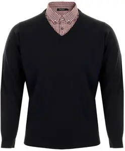 James Pringle Mens Navy Mock Shirt Jumper