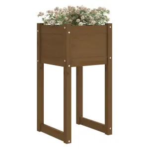 Berkfield Planter Honey Brown 40x40x81 cm Solid Wood Pine