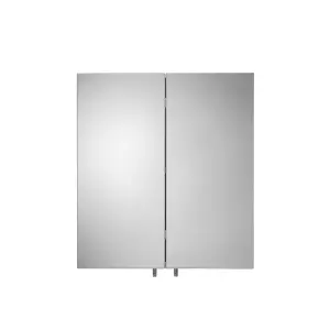 Croydex Cullen Gloss White Wall-mounted Double Bathroom Cabinet (H) 500mm (W) 450mm