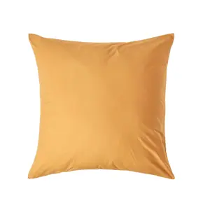 Homescapes Mustard Yellow Continental Pillowcase Egyptian Cotton 200 TC, 80 x 80cm