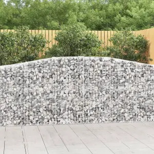 Berkfield Arched Gabion Baskets 20 pcs 400x50x100/120 cm Galvanised Iron