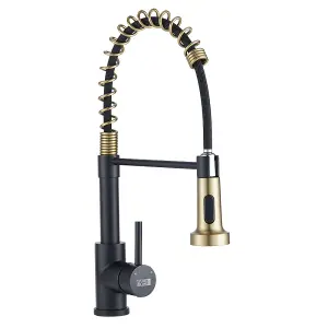 Black Gold Commercial Swivel Pull out Kitchen Tap Mixer Tap Faucet