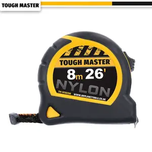 TOUGH MASTER Metal Tape Measure 8m long with Class II Accuracy Magnetised Rust-Proof Hook - Pack of 2