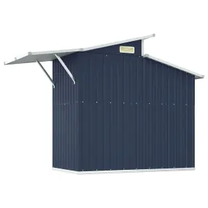 Berkfield Garden Shed Anthracite 270x130x208.5 cm Galvanised Steel