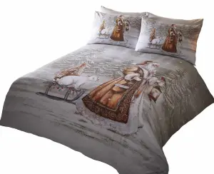 Twilight Santa Single Duvet Cover and Pillowcase