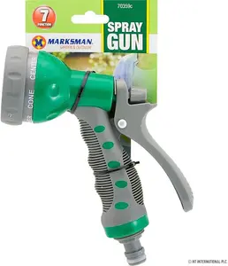 7 Dial Spray Gun  For Garden Hoses Sprays 7 Different Functions Of Patterns Soft Grip Handle