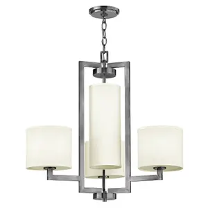 Elstead Hampton 4 Light Multi Arm Ceiling Pendant Chandelier Antique Nickel, E27