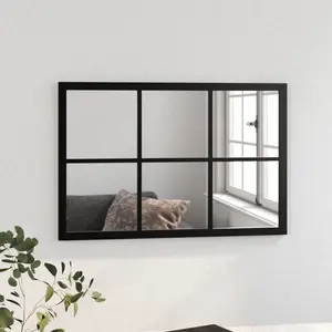 Mikayia Wall Mirror Black 60cm H x 40cm W