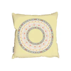 Cushions - Circle ornament Yellow (Cushion) / 45cm x 45cm