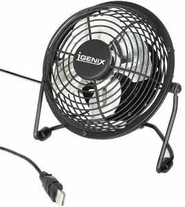 Igenix DF0004 USB Desk Fan, 4-Inch, Black (Pack of 2)