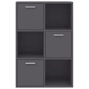 Berkfield Storage Cabinet Grey 60x29.5x90 cm Engineered Wood