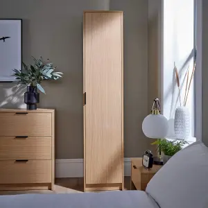 Home Source Phoenix 1 Door Wardrobe Oak