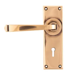 From The Anvil Polished Bronze Avon Lever Lock Set