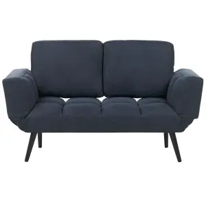 Beliani Retro Sofa Bed BREKKE Dark Blue