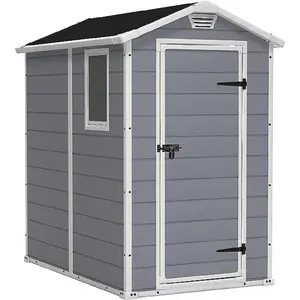 Keter Manor 4 ft. W x 6 ft. D Apex Outdoor Garden Shed