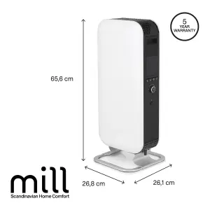 Mill Gentle Air Oil Filled Radiator 1000W White