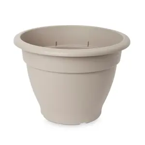 Verve Florus Taupe Bell Plastic Plant pot (Dia) 55cm, (H)40cm