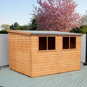 Shire Norfolk Workshop Pent Shed 10x8 Double Door 12mm Shiplap Style B