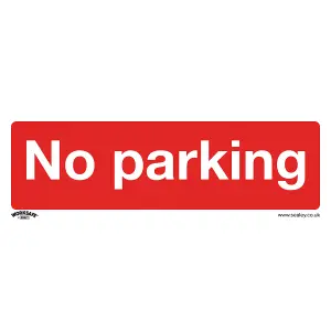 Sealey Prohibition Safety Sign No Parking Rigid Plastic 300 x 100mm SS16P1