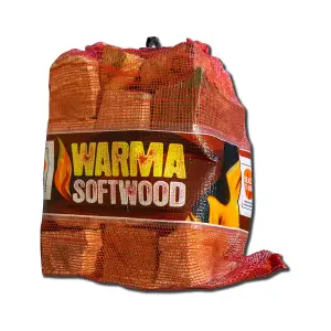 2 x 25L Net Warma Softwood Kiln Dried Firewood Pizza Oven Chimenea Open Fires Stove Log Burners