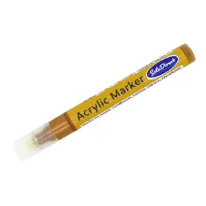 Acrylic Paint Marker Pen Permanent for Stone Leather Fabric Plastic (Metallic Brown)